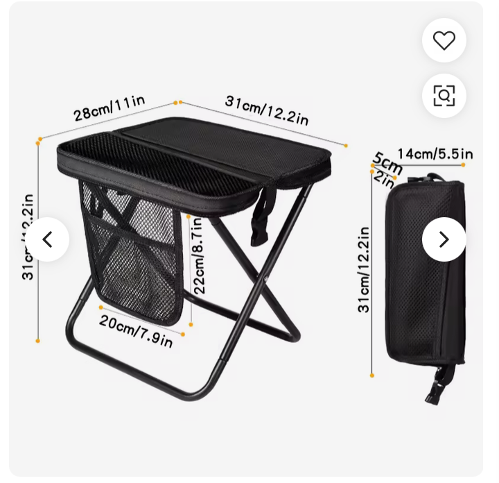 Sammenleggbar sittekrakk